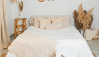 a bedroom with a bed and a rocking chair