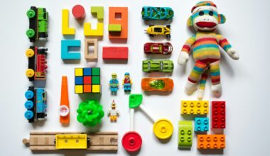 Speelhoek van een kinderdagverblijf met houten speelgoed